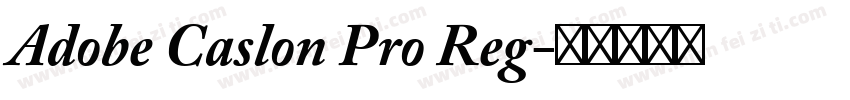 Adobe Caslon Pro Reg字体转换